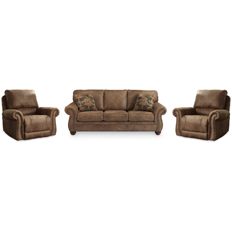 Artisan Home Furniture Larkinhurst Sofa And 2 Recliners Wayfair Canada